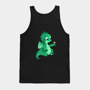 Green Cute Dinosaurs Cartoon Tank Top